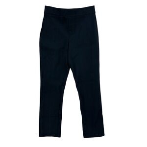 SPANX Pants Straight High Rise Flat Front Pull On Black